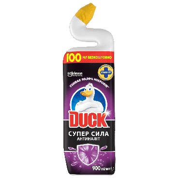 Duck Средство для чистки унитаза Супер сила Антиналет, 900 мл