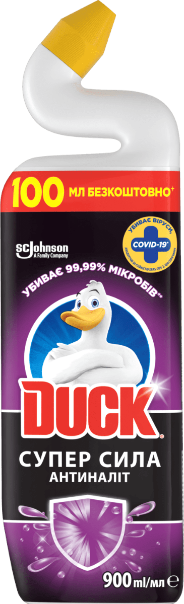 Засіб для чищення туалету Duck суперсила антиналіт 900 мл