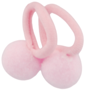 Резинки для волос Violetta детская с украшением пушистым помпоном (CH-SPR-25-13) 2 шт.