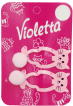 Заколки-хлопавки для волосся Violetta дитячі у вигляді милих рожевих котиків з пухнастими помпонами 2 штуки