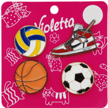 Набор брошек-значков Violetta 4 штуки