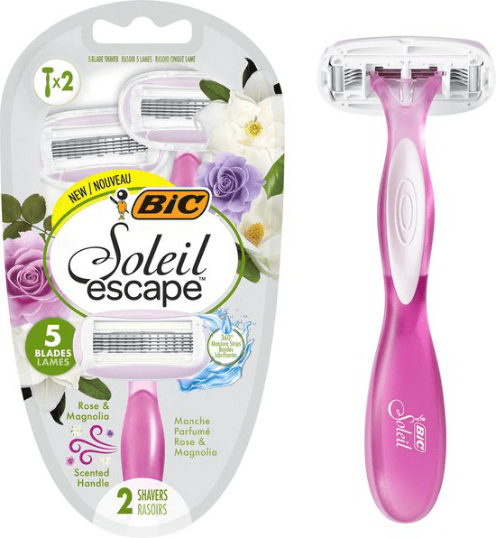 Bic Станок жіночий одноразовий Soleil Escape "Троянда", 5 лез, 2 шт
