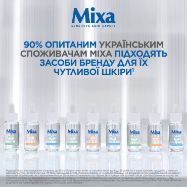 Сироватка для обличчя Mixa з гіалуроновою та молочною кислотами для сухої та чутливої шкіри, 30мл фото 9
