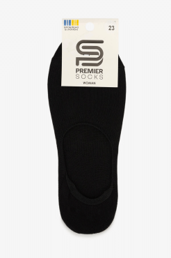 Premier Socks подследники женские ажурные рубчик с бантиками, размер 23-25 серые