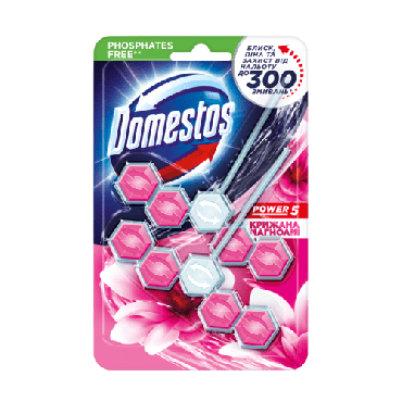 Domestos Блок для унітаза power 5 дуо крижана магнолія 2х55гр