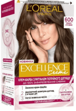 Краска для волос L`Oreal Excellence 600 темно-русый 192 мл