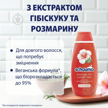 Шампунь SCHAUMA Stronger For Longer Hair для длинных волос, 400 мл фото 7