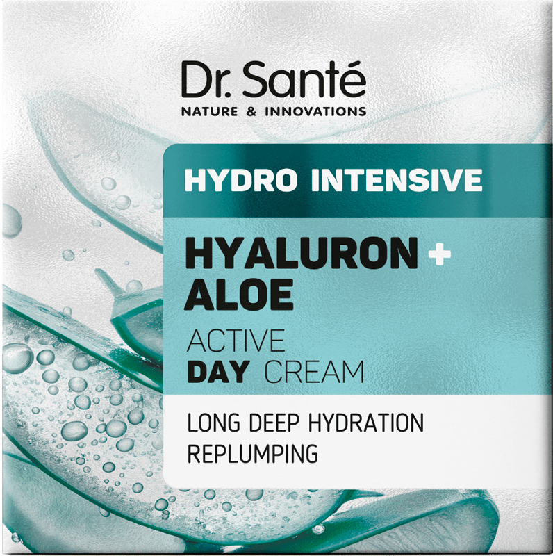 Крем для обличчя Dr.Sante активний денний Гіалурон + Алое Hydro Intensive, 50мл — фото 1