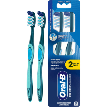 Зубная щетка Oral-B Pro-Expert Advanced Средняя жесткость, 2 шт