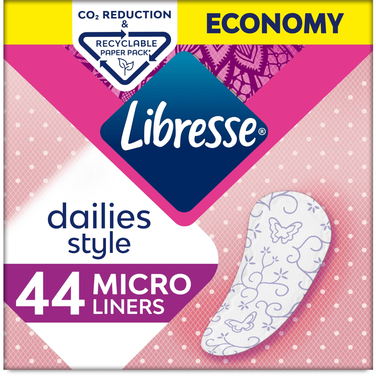 Прокладки щоденні Libresse Daily Fresh Micro Refill, 44 шт.