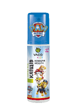 Спрей від комарів, кліщів та мошок VACO Paw Patrol Sensitive для дітей від 6 місяців, 80 мл