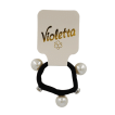 Резинка для волос Violetta с бусинами (CH-SPR-25-181) 1шт
