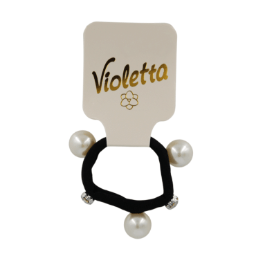 Резинка для волос Violetta с бусинами (CH-SPR-25-181) 1шт