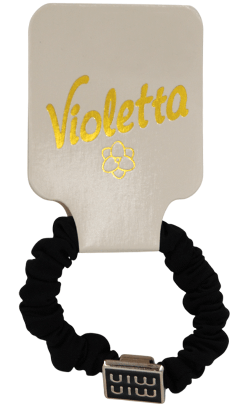 Резинка для волосся Violetta з металевим прямокутним елементом 1 шт