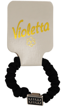 Резинка для волос Violetta с металлическим прямоугольным элементом 1 шт