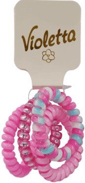 Резинки для волос Violetta спираль Яркий микс (CH-SPR-25-214) 4 шт.