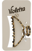 Краб для волос Violetta металлический с леопардовым принтом 1 штука
