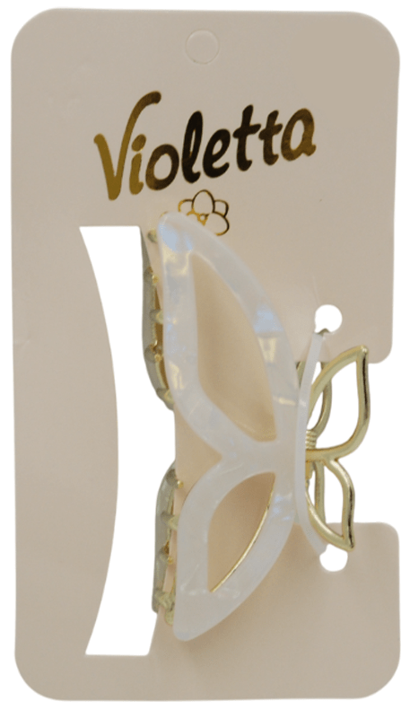 Краб для волосся Violetta металевий з перламутровим ефектом 1 шт