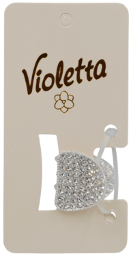 Краб для волос Violetta со стразами металлический 1 шт