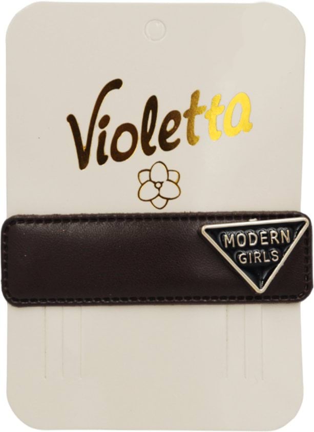 Заколка-хлопушка Violetta для волос с металлическим треугольным декором 1 шт