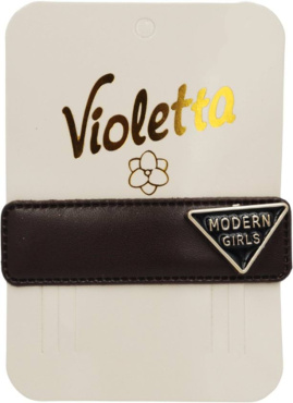 Заколка-хлопавка Violetta для волосся з металевим трикутним декором 1 шт