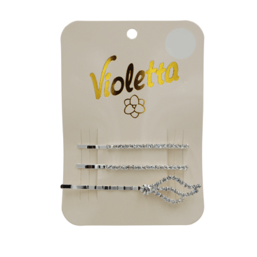 Невидимки для волос Violetta со стразами (CH-SPR-25-248) 3шт