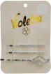 Невидимки для волосся Violetta зі стразами (CH-SPR-25-248) 3 шт