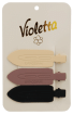 Зажимы для волос Violetta матовые 3 штуки