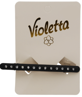 Заколка-автомат для волос Violetta с рядом блестящих стразов 1 штука