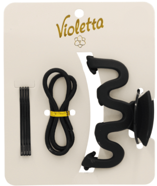 Набор для волос Violetta 1 краб+2 резинки+4 невидимки 1 набор