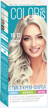 Фарба для волосся Miss Coloris 10.12 перлинний блонд