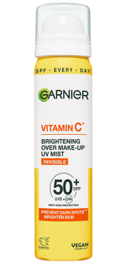 Спрей-міст сонцезахисний Garnier Ambre Solair з вітаміном С для сяяння шкіри обличчя SPF50+, 75мл