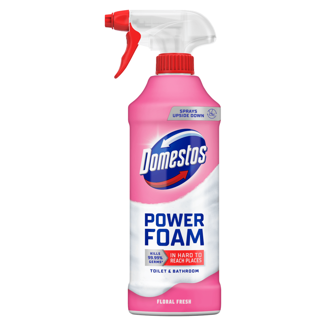 Спрей-пена для чистки унитаза и ванной Domestos Цветочная свежесть, 435 мл