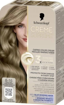 Краска для волос Creme Supreme холодный пепельный светло-русый 8-16