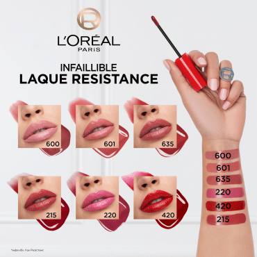 Рідка помада для губ L’Oréal Paris Infaillible Laque Resistance, відтінок 635, 4.5 мл фото 1