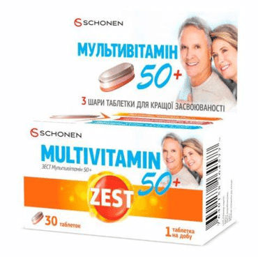 Zest Мультивітамін 50+, таблетки №30