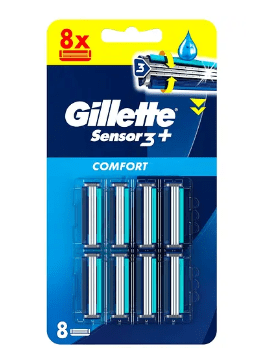 Gillette Sensor3 Плюс Комфорт змінні касети 8шт, 3леза