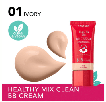 Тональний крем для обличчя BOURJOIS HEALTHY MIX BB CREAM (01) IVORY,30 мл фото 1