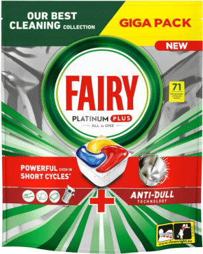 Капсулы для посудомоечных машин FAIRY Platinum Плюс Все в Одному Лимон, 71шт