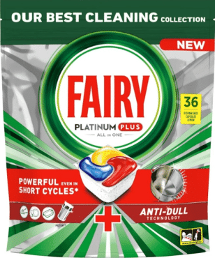 Капсулы для посудомоечных машин FAIRY Platinum Плюс Все в Одному Лимон, 36шт