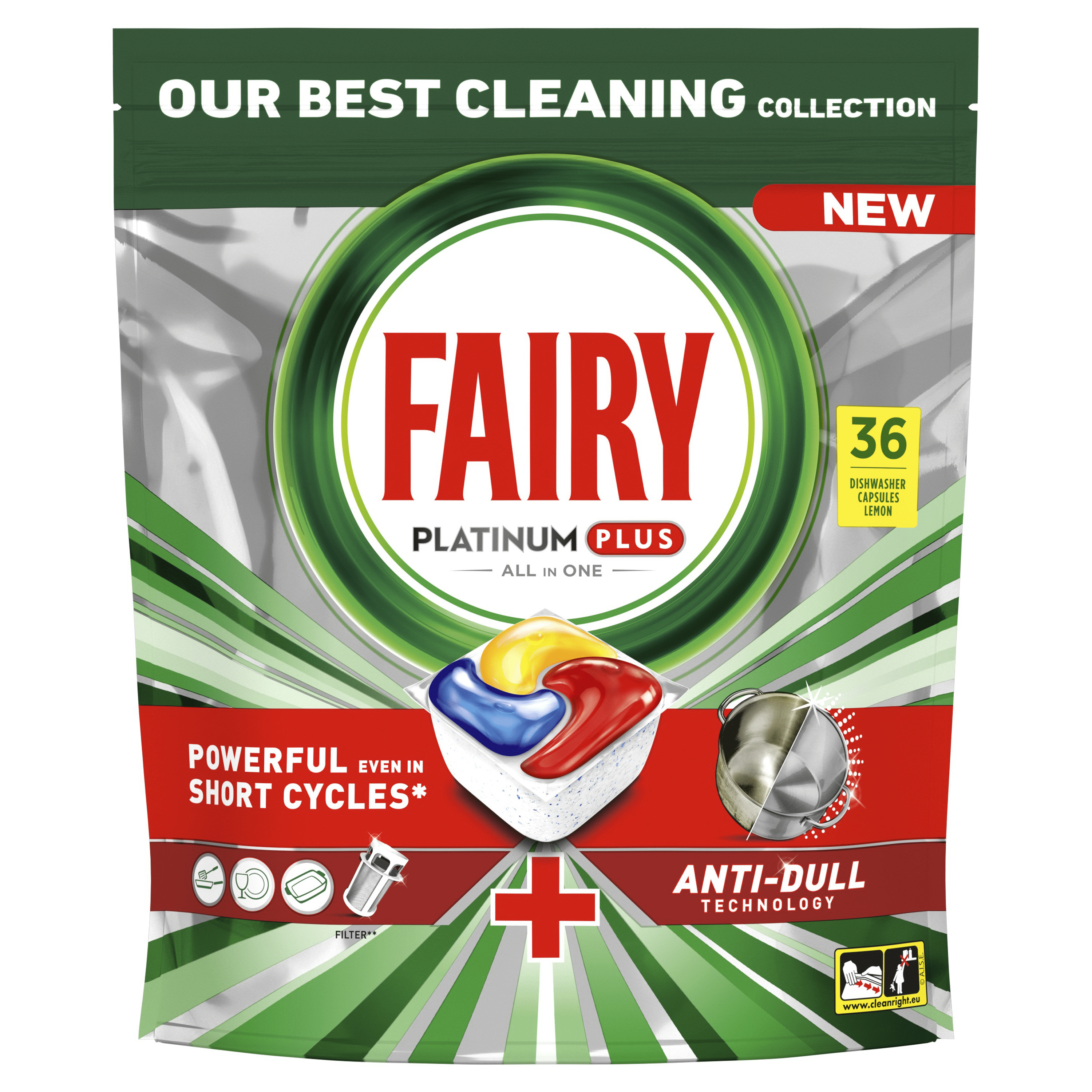 Капсули для посудомийних машин Fairy Platinum All in One Lemon 36 шт