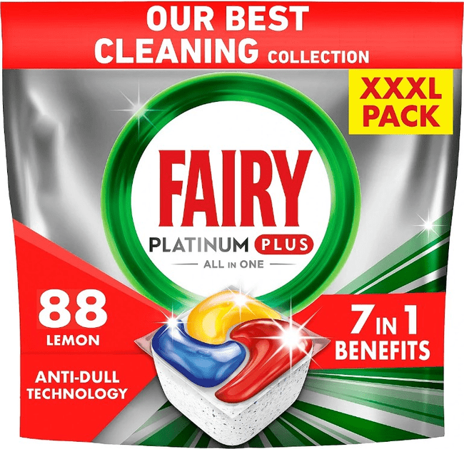 Капсули FAIRY Platinum для посудомийних машин плюс все в одному лимон 88 шт.
