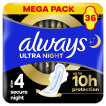 Гигиенические прокладки Always Ultra Secure Night (Размер 4) 36 шт