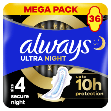 Гигиенические прокладки Always Ultra Secure Night (Размер 4) 36 шт