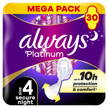 Гігієнічні прокладки Always Platinum Secure Night (Розмір 4) 30 шт