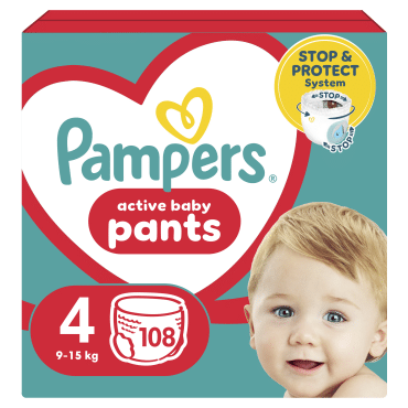 Підгузки-трусики Pampers Active Baby Pants Розмір 4 (9-15 кг) 108 шт