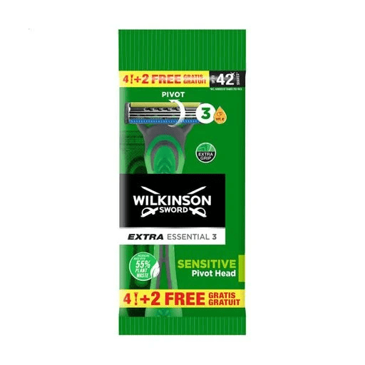 Станки одноразові Wilkinson Extra Essential 3 Sensitive 4 + 2 шт.