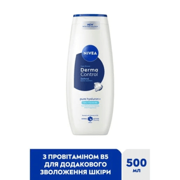 Гель-догляд для душу Nivea Дерма Контроль Захист та Екстракомфорт, 500 мл фото 1