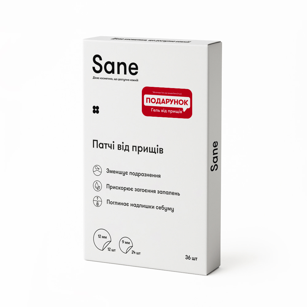 Патчи от прыщей Sane невидимые , 36 шт