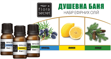 Набір ефірних олій для сауни Flora Secret Душевна баня (3штх10мл), 1шт